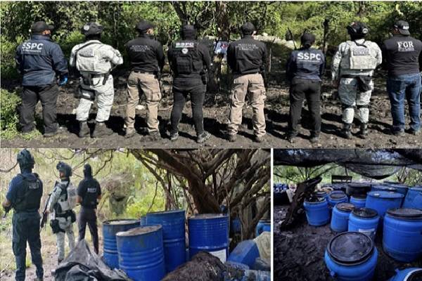 Con un valor estimado en 300 millones de pesos, el espacio clandestino en Yautepec producía cristal, efedrina y metanfetamina