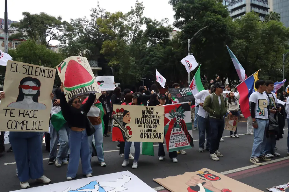 Foto: Manifestantes por Palestina